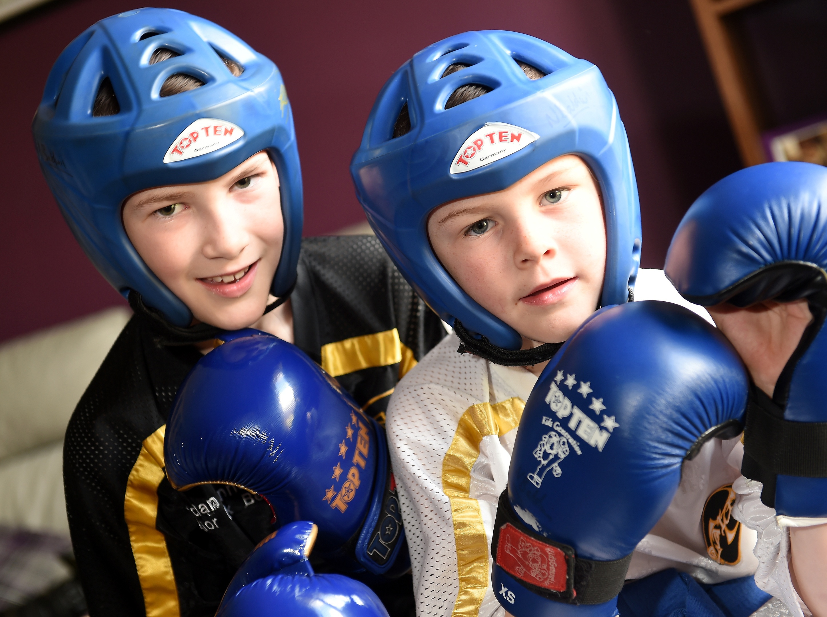 Aidan Lennan, 10, and his younger brother Ciaran, 7,of Inverness who will complete alongside each other for the first time as part of Team Scotland.
Picture by Sandy McCook.
