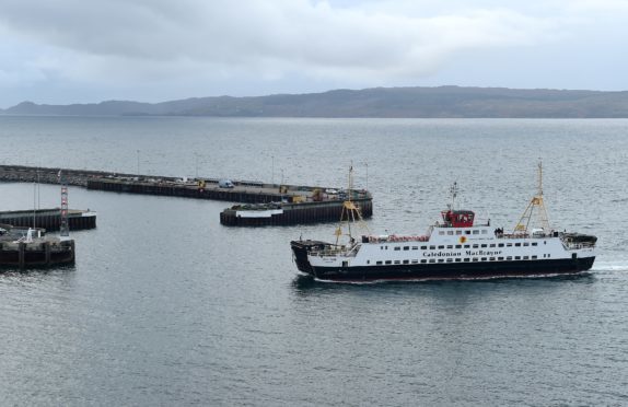 A Caledonian MacBrayne ferry in action