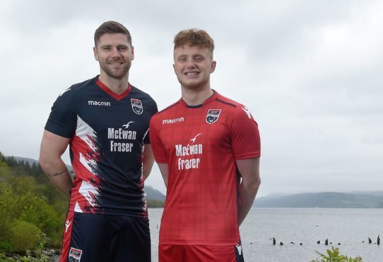 Iain Vigurs and Tony Dingwall launched Ross County's new strip.
