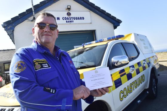 Banff coastguard bo Kevin Finnie is unhappy with motorists blocking the road around their base
