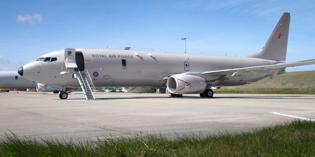 An artist impression of what a RAF P-8 Poseidon aircraft will look like.