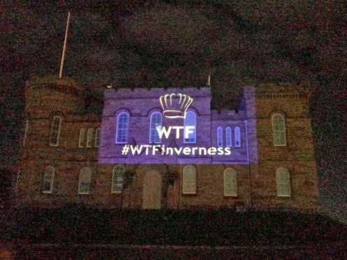 WTF signage had been appearing all over Inverness over the last week.