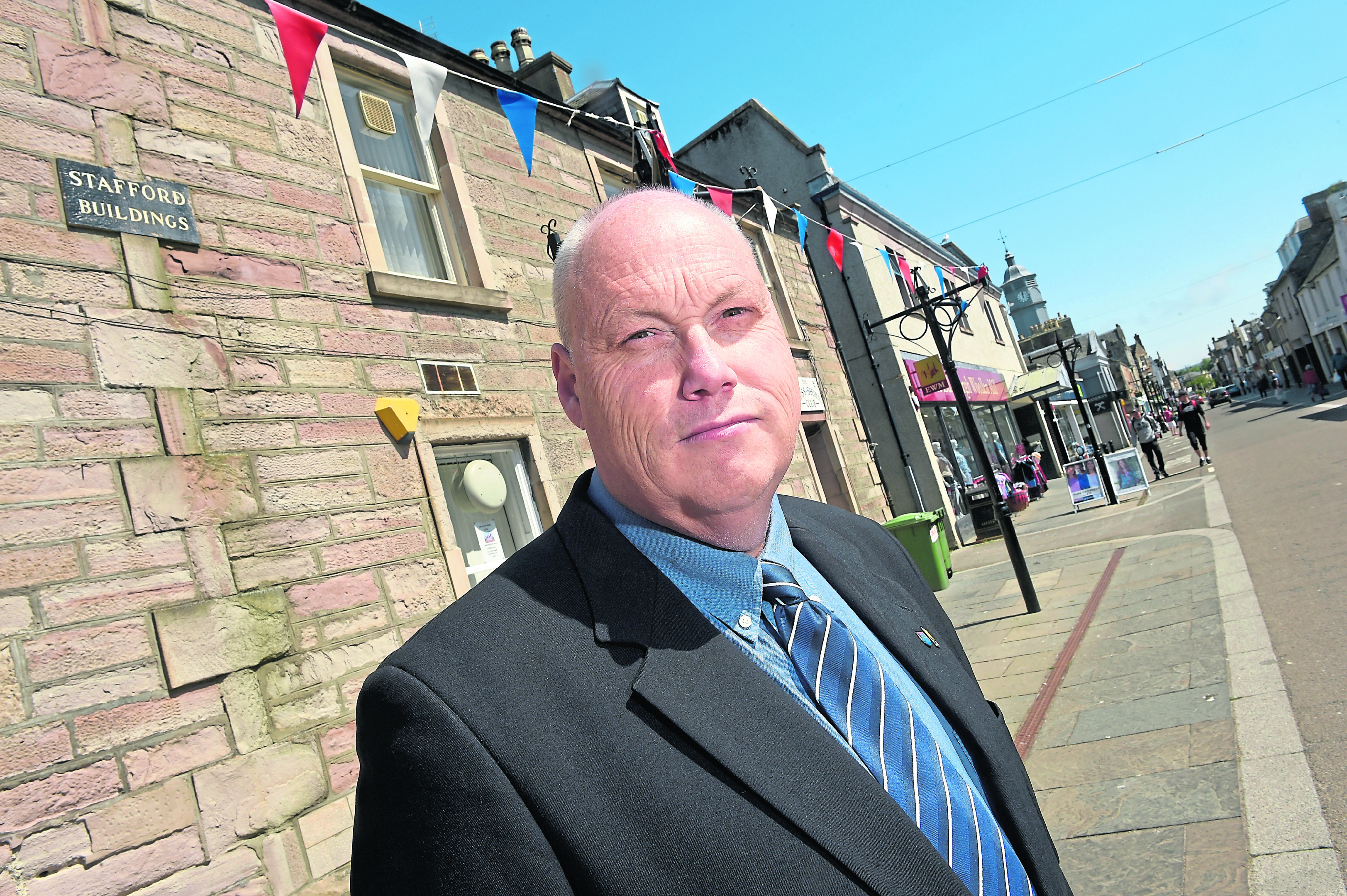 Andrew MacIvor of Dingwall, concerns over The Highland Councils position on decorative bunting.