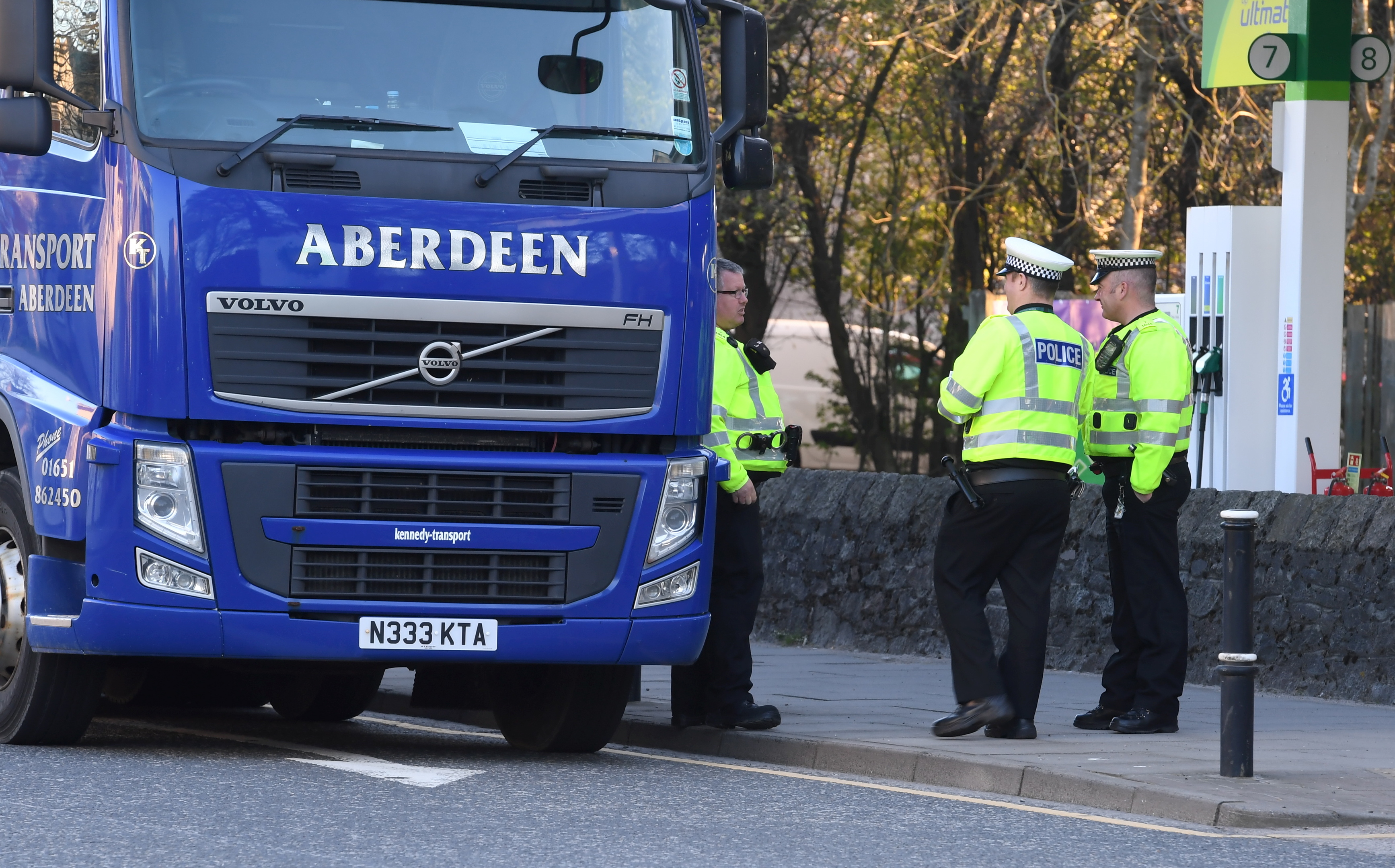 The lorry involved was stopped on King Stret, near Aberdeen University