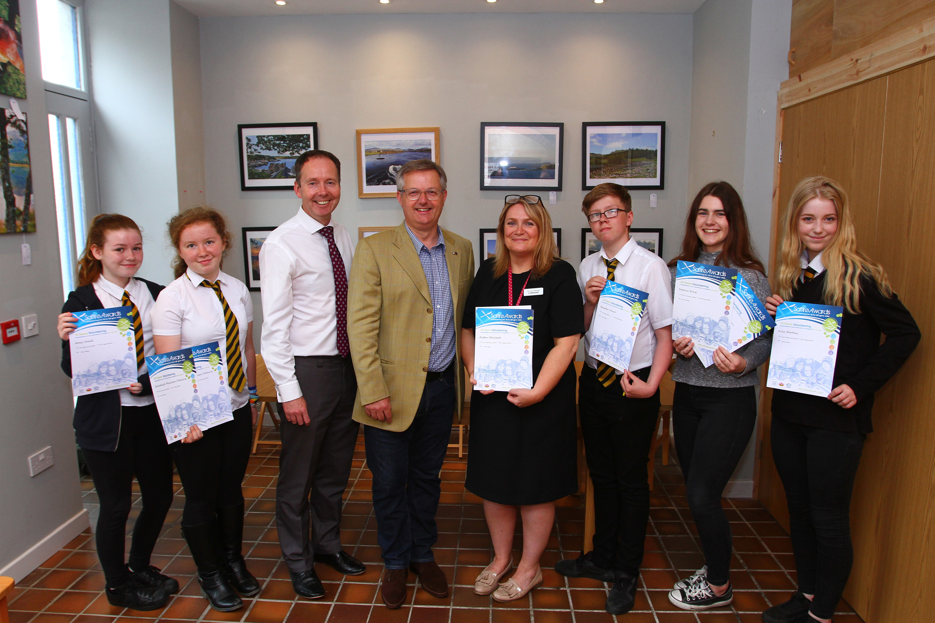Young Saltire winners from Oban High School.