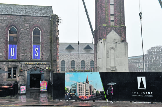 The Triple Kirks development on Schoolhill, one of the large-scale developments in the city. Photograph by Kenny Elrick