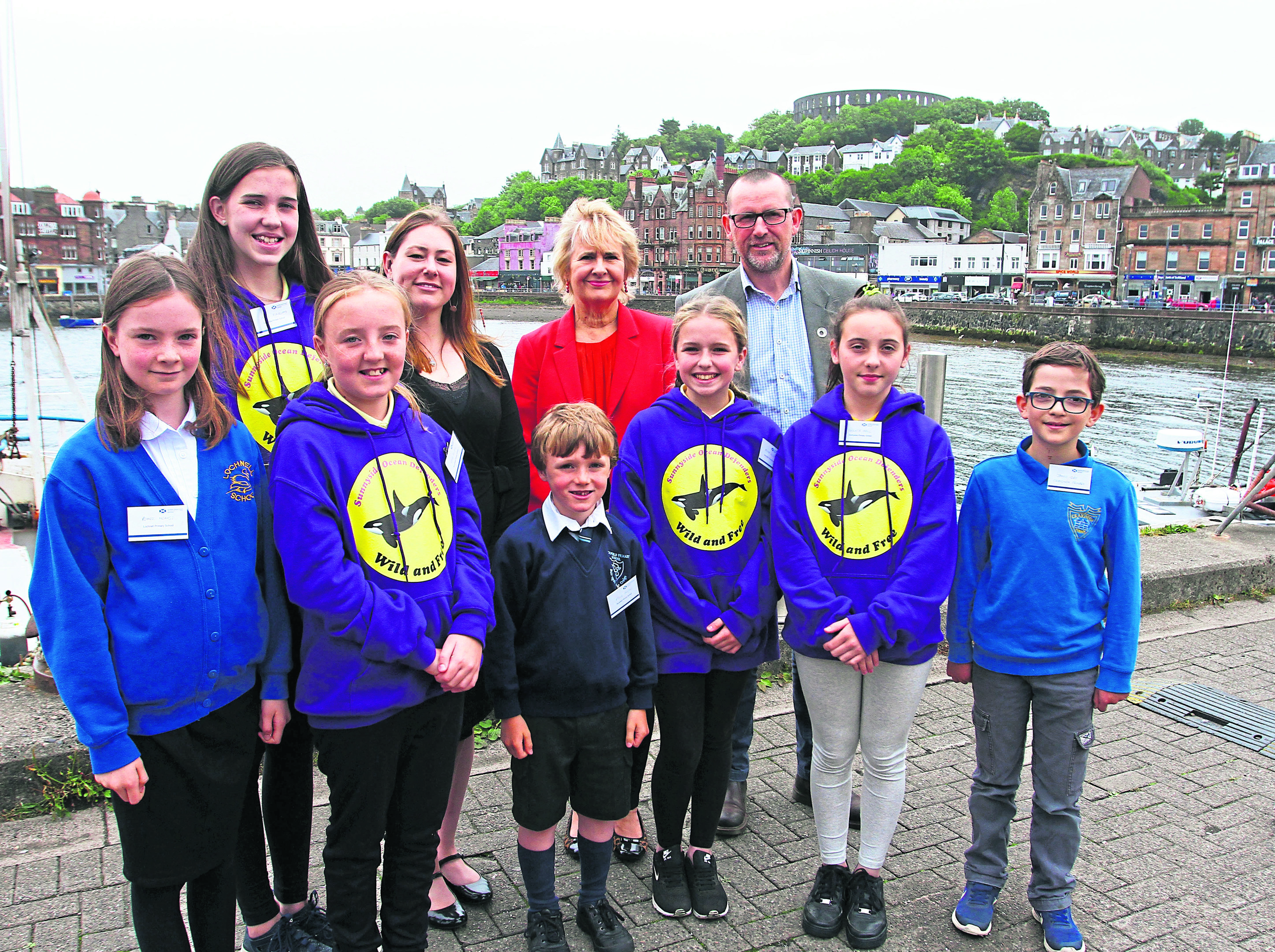 Lochnell primary schools in the Oban area met with representatives from Zero Waste Scotland and the Scottish Government yesterday