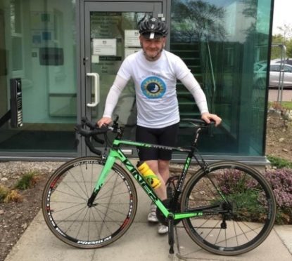 David Balfour doing a cycle from Land's End to John o'groats for Smith-Magenis Syndrome.