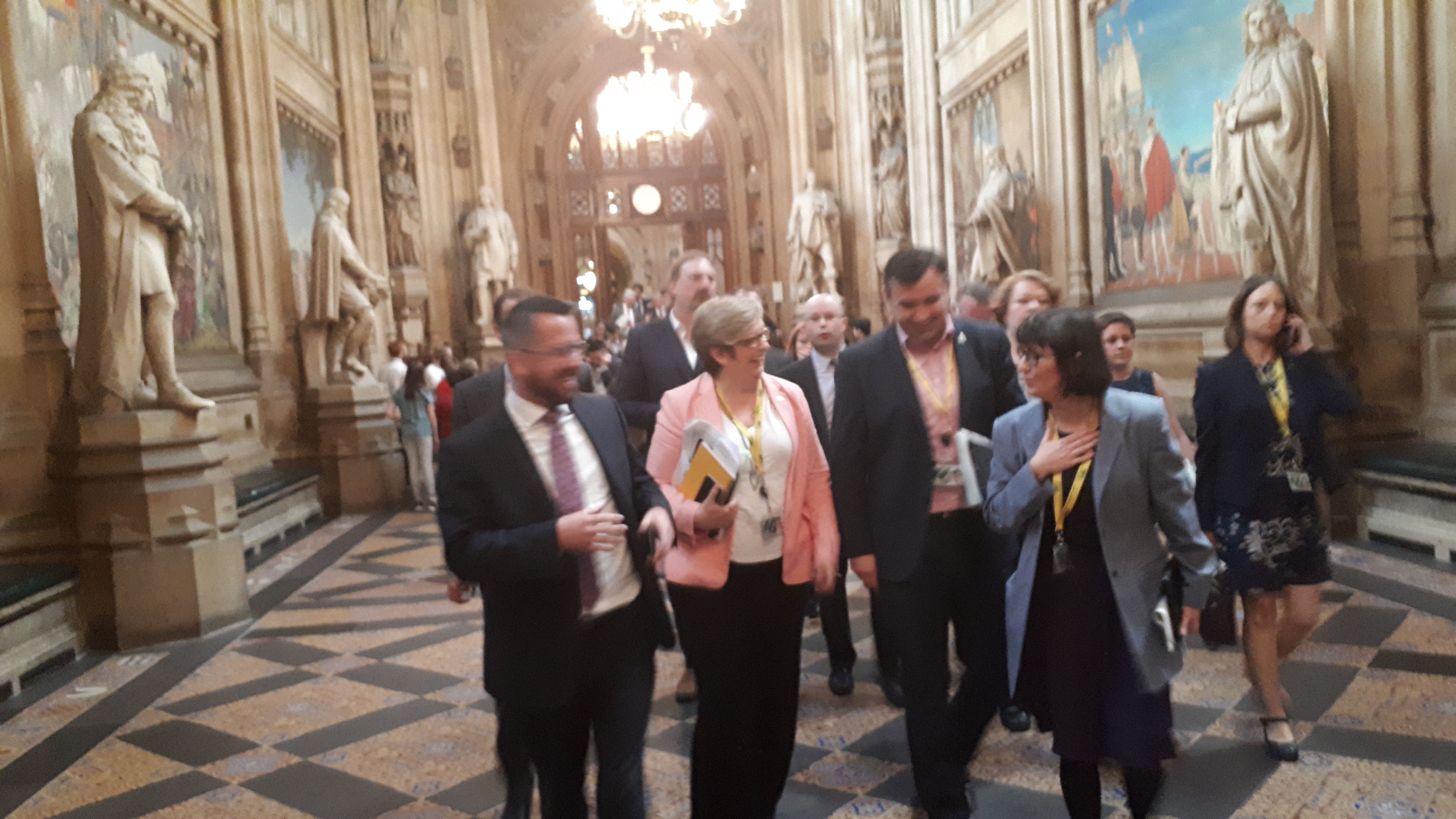 SNP walking out of PMQs.