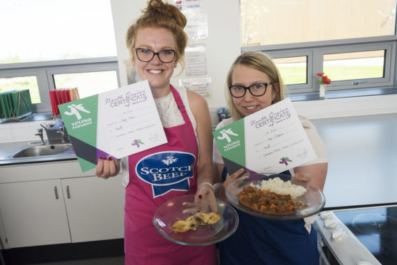 The winning team from Turriff, Judy Mair and Amy Dalgarno.
Picture by Alan Richardson