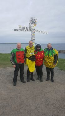 George Maciver with Kevin and Diane Morrison and Lenny Cameron.