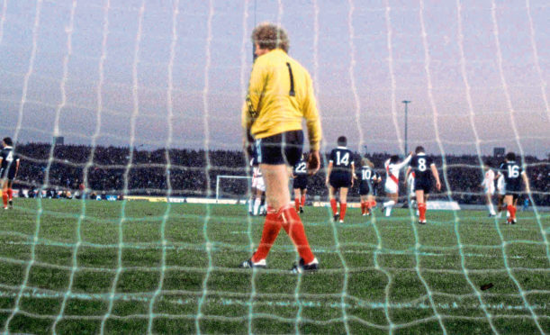 Alan Rough played in goal 53 times for Scotland.