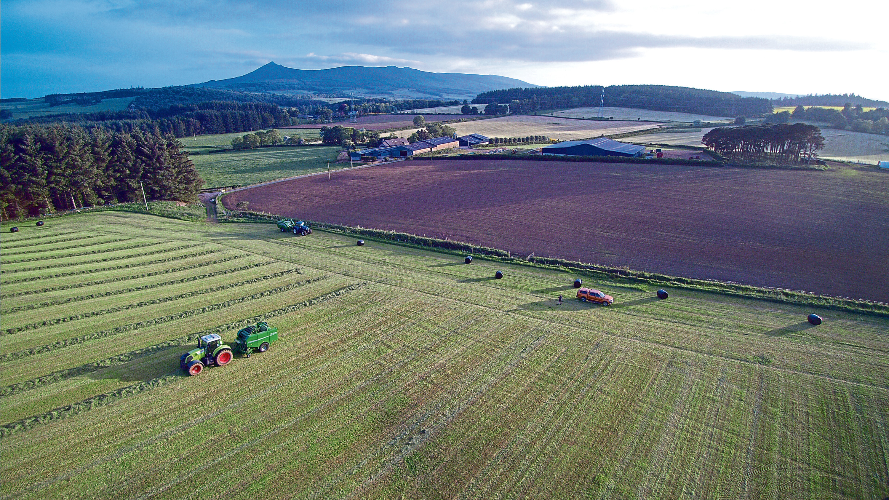 Gregor Ingram sent in this picture of silage making at Logie Durno Farm, near Inverurie. Contractor Will Youngson is chopping silage for a pit to feed sheep.