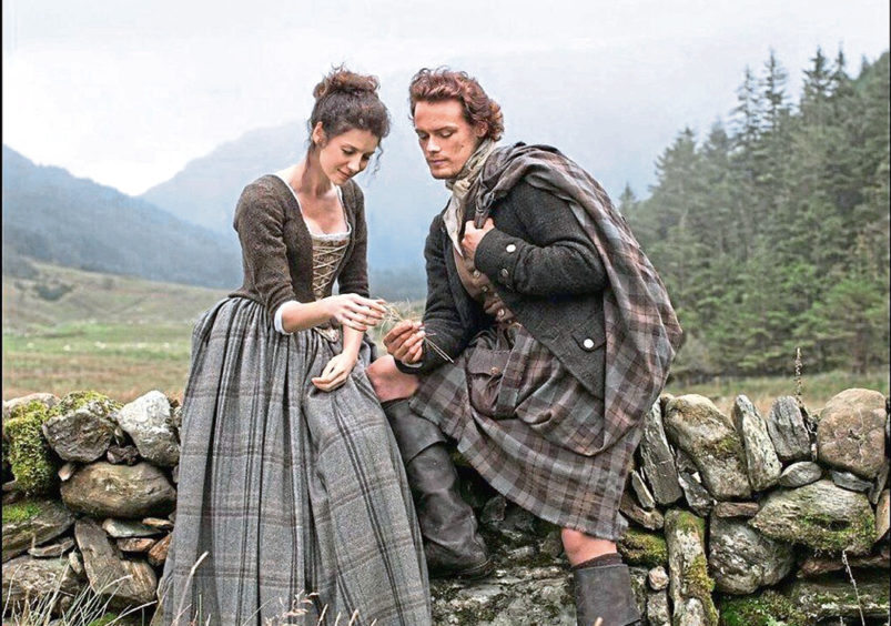 Highland horror film Mercy Falls stars two cast members from Outlander. Pictured are the stars of that show. 