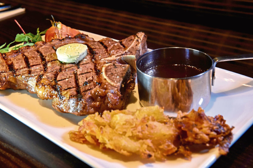 A succulent T-Bone steak