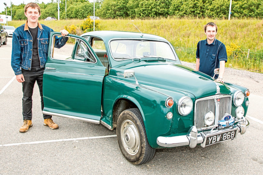 Kyle and Arron Clark from Huntly in a 1963 Rover 110.