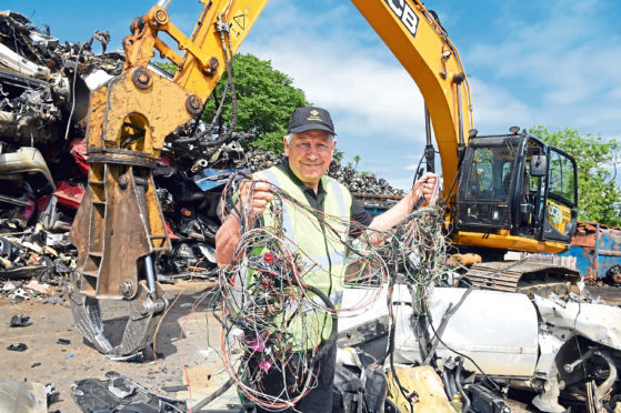 Sandy Dalgarno at Overton Vehicle Dismantlers in Dyce