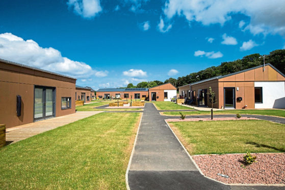 ‘FitHome’ village, where the homes were developed by Albyn Housing Society with Carbon Dynamic and NHS Highland