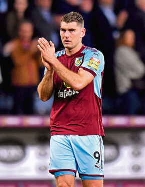 Burnley striker Sam Vokes.