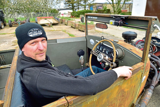 Gareth Davies in his Ford Model A rat rod which has been a labour of love over the past eight years