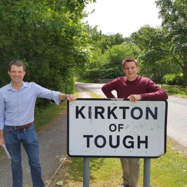 MP Andrew Bowie (left) and councillor Robert Withey