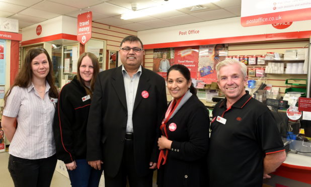 from left: Leah Masser, Jenni Parks, Zulfiquar Ahmad, Sal Ahmad and Derek Mann. 
Picture by Jim Irvine.