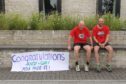 Cpl Andy Price and friend Gary Bell ran from Lossiemouth to Glasgow