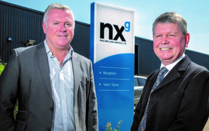 NXG managing director Rod Coffey, left, with former Weatherford UK managing director Ian McCartney