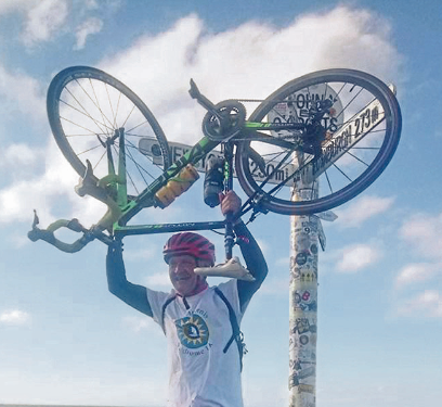 David Balfour has completed the challenge of pedalling right from Land’s End to John O’Groats