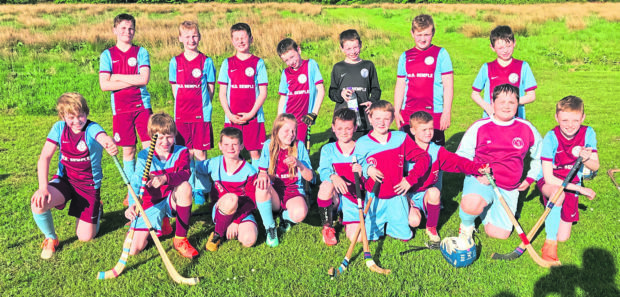 Children from the Kilmory and Dunadd Shinty Club.