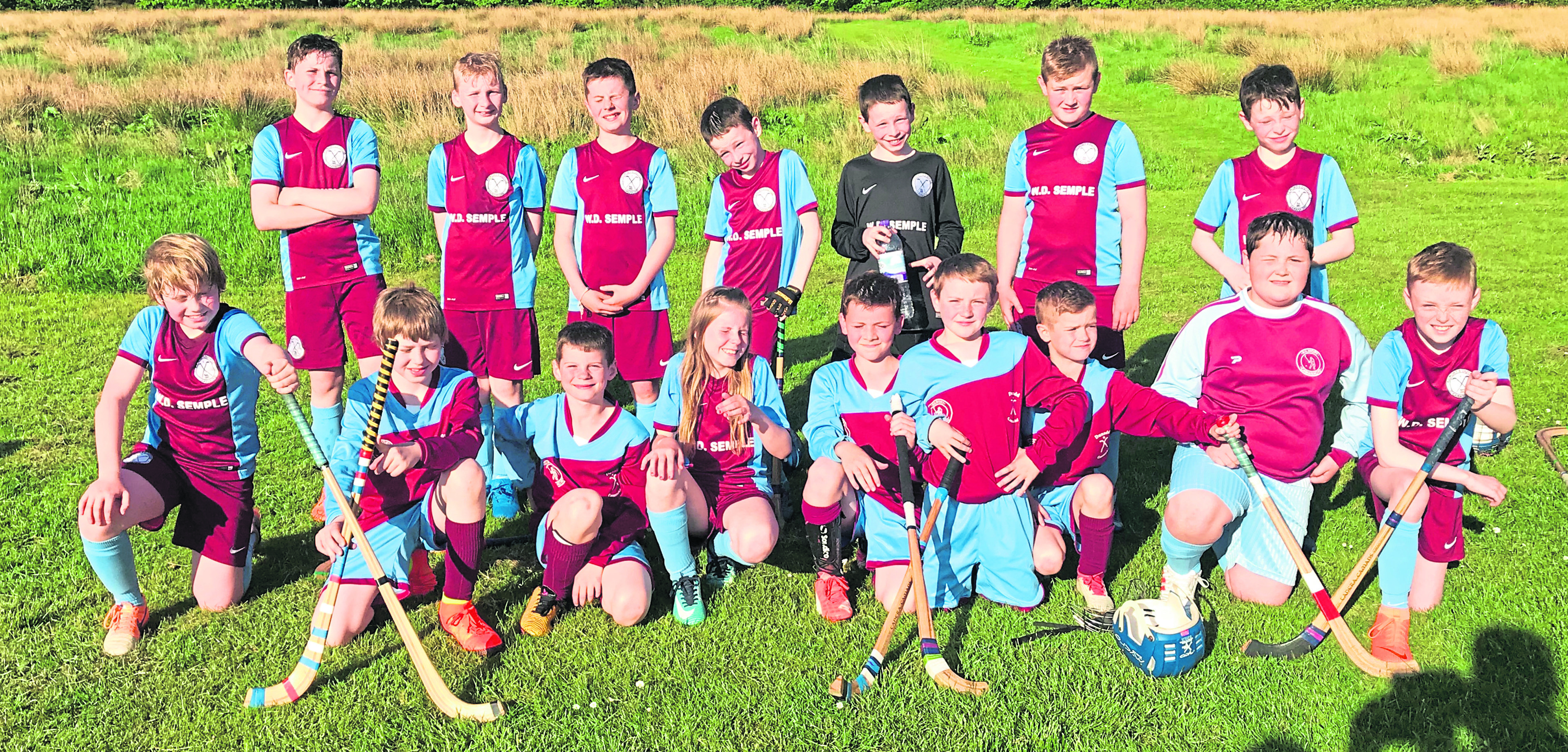 Children from the Kilmory and Dunadd Shinty Club.
