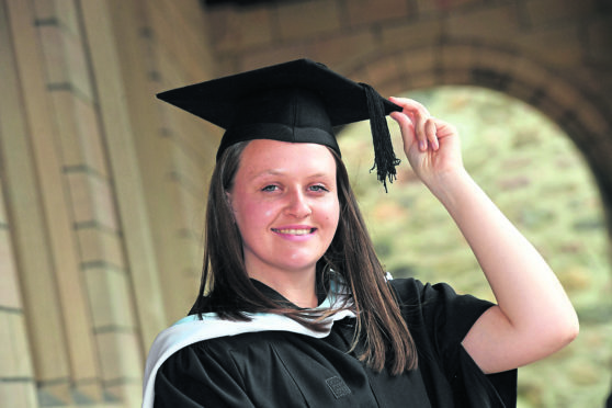 Ashleigh Buchan now has diploma in legal practice. Photograph by Kami Thomson