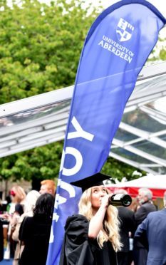 Aberdeen University Graduations.
Picture by Colin Rennie.