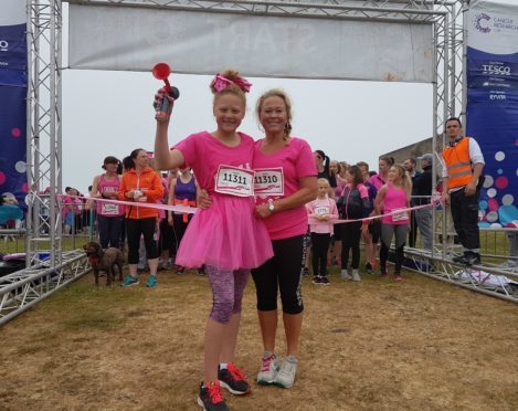 Gillian Bitta and daughter Aspen launch Aberdeen's Race For Life today.