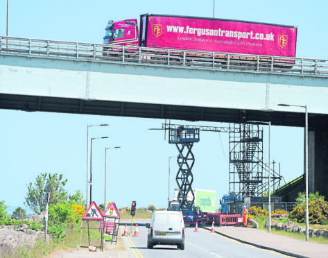 A major check-up of the steelwork under the Kessock Bridge is being carried out.