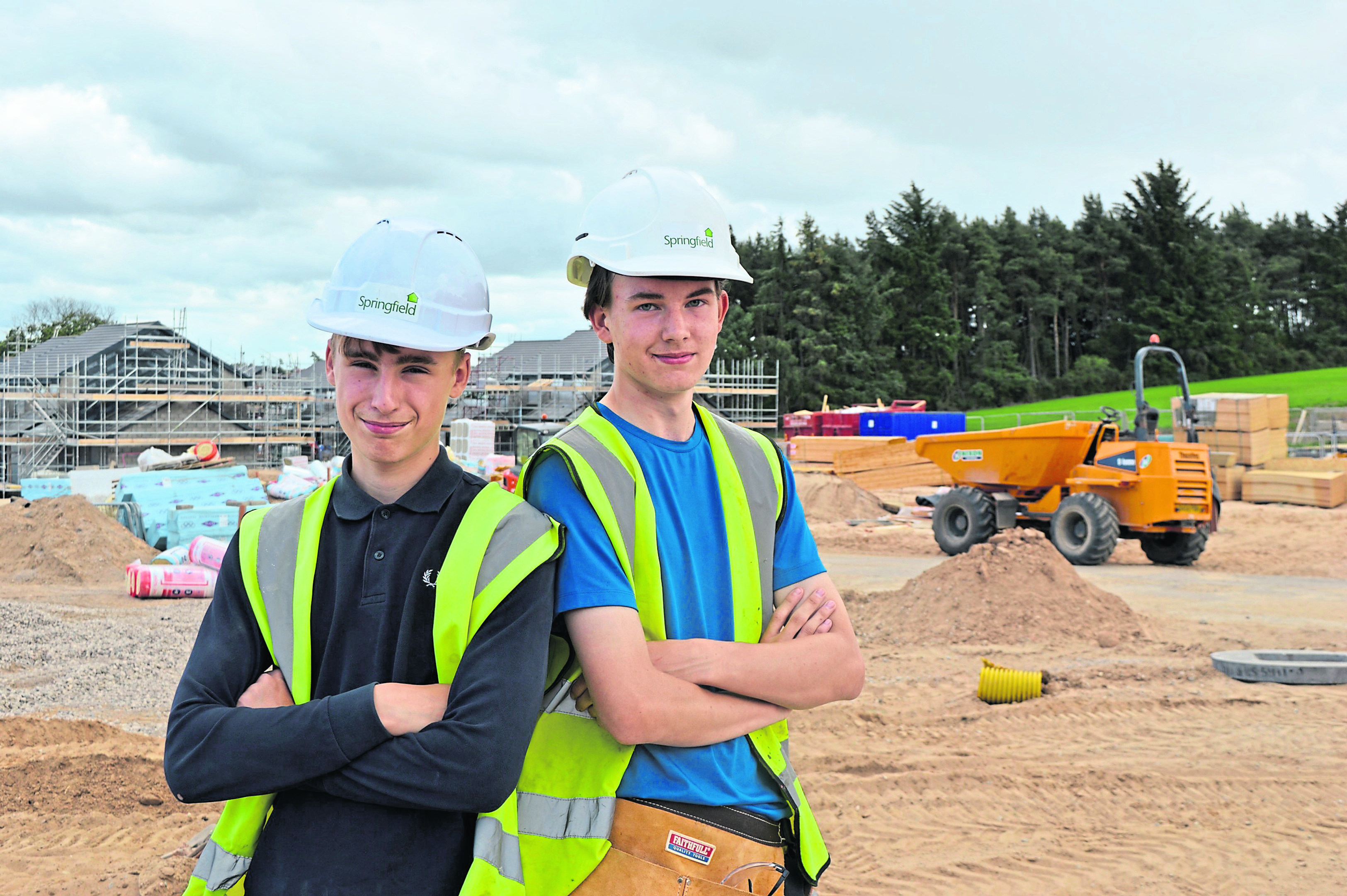 Fraser Mackintosh, 16, from Forres Academy (L) and James Collie, 16, (R) from Speyside High School