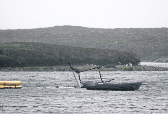 The man's helicopter crashed into Loch Scadavay