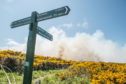Pictures show the gorse fire at Hopeman/Covesea side in Moray.
Picture by JASON HEDGES