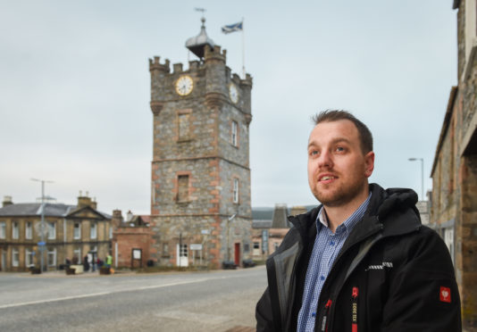 Chairman of Dufftown Community Association, Mr Fraser McGill in Dufftown.