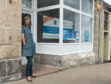 Caroline Hornby is pictured at her pop-up shop in Lossiemouth