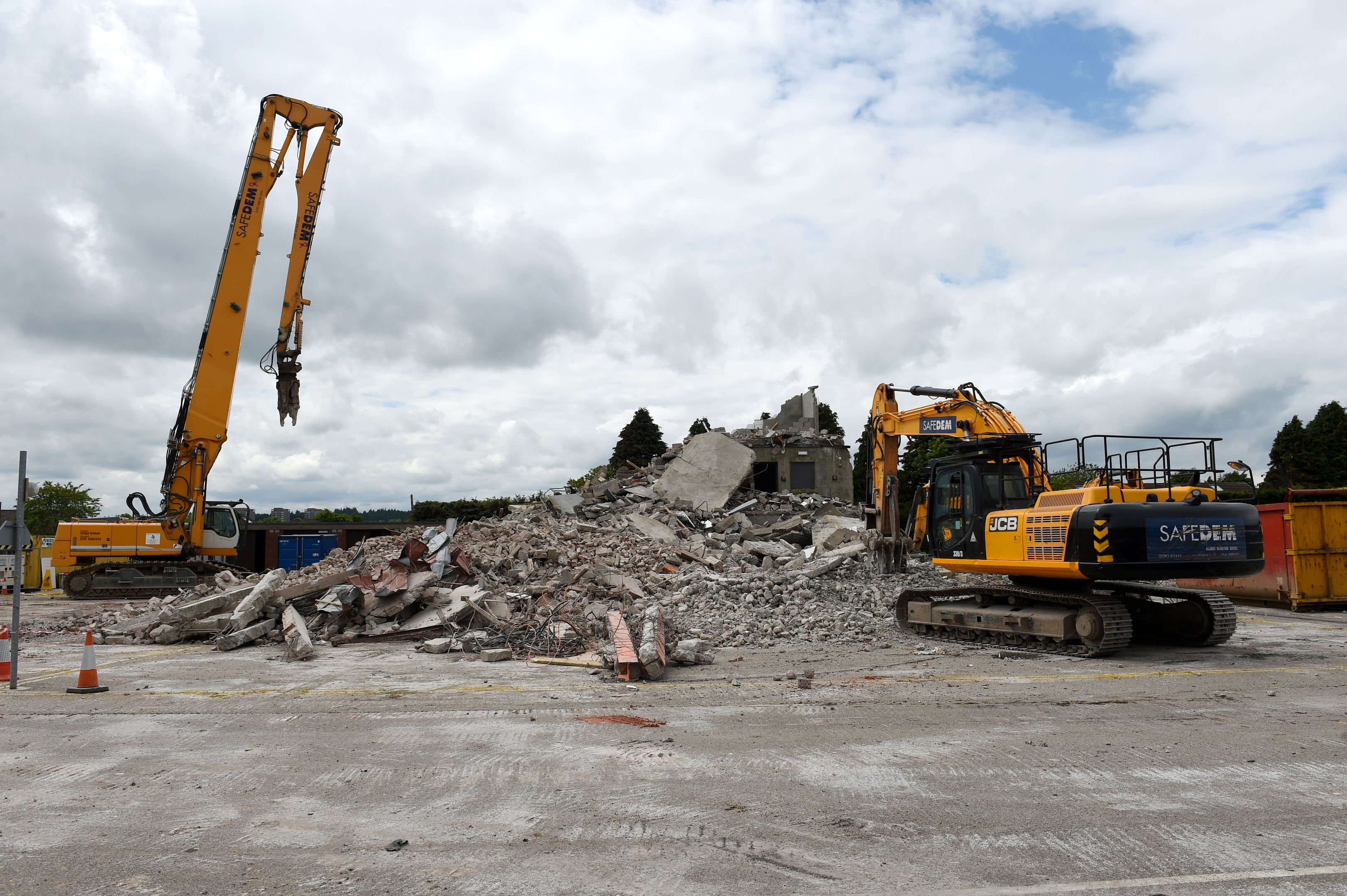 Demolition crews have knocked down the former North Anderson Drive fire station. (Picture: Kenny Elrick)