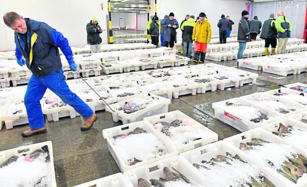 Fraserburgh Harbour Fish Market.