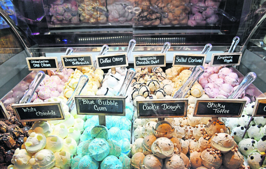 The ice cream cabinet always attracts attention from young and old alike