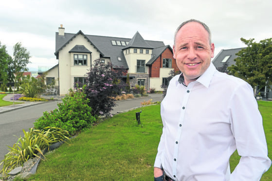 Mark Hornby at his home at Westhill, Inverness. Picture by Sandy McCook.