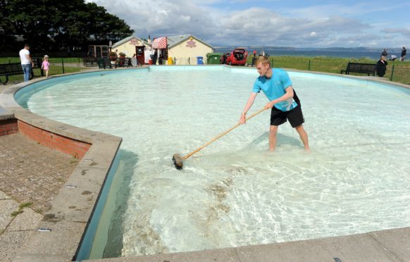 The Nairn Links paddling pool.
Picture by Sandy McCook