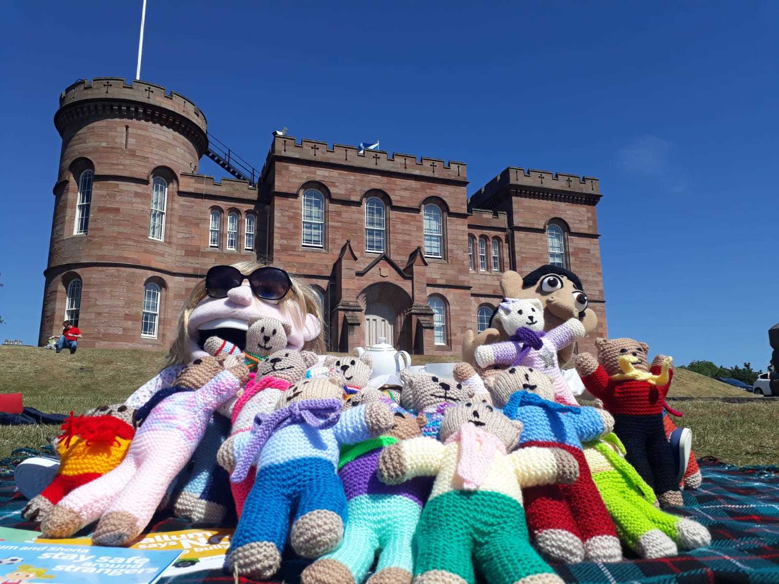 The teddies at Inverness Castle.