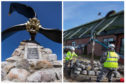 The memorial is dedicated to the eight RAF personnel who died in the tragic accident