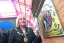 Provost Helen Carmichael unveils the plaque to Inverness’s version of Greyfriar’s Bobby