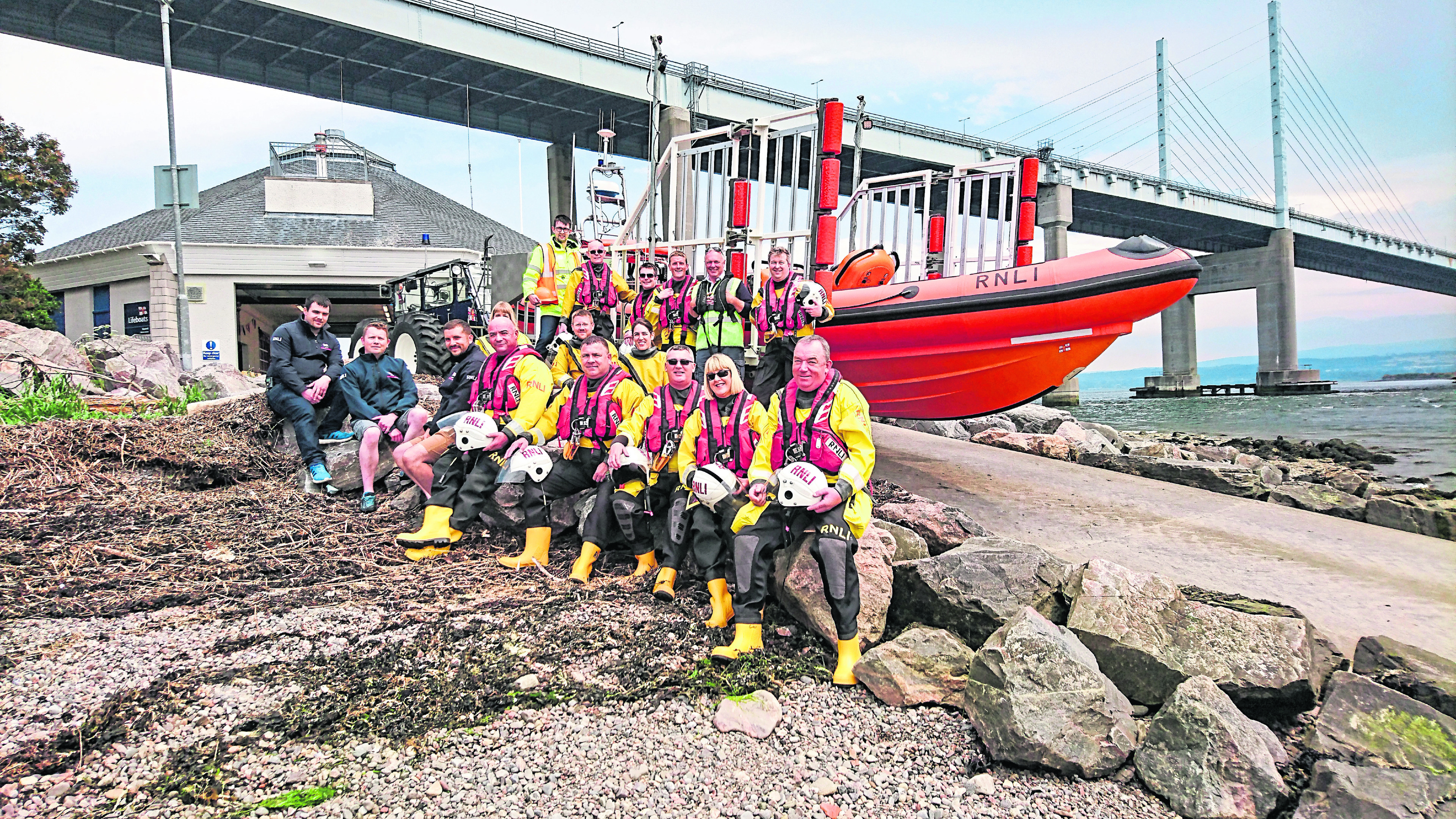 RNLI Kessock volunteer lifeboat crew.