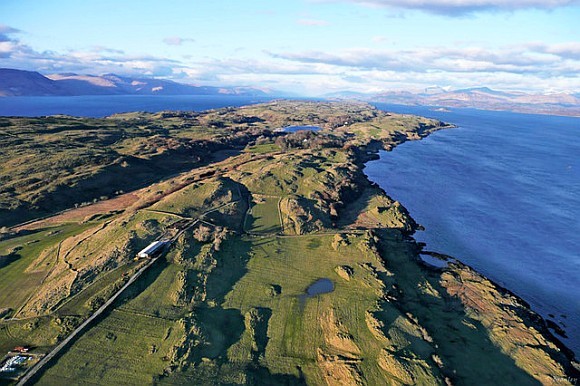 An aerial view of Lismore in the Inner Hebrides, where islanders are "shocked" at the housebreaking which occurred